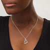 Previously Owned - Vera Wang Love Collection 0.15 CT. T.W. Diamond Interlocking Heart Necklace in Sterling Silver - 19"