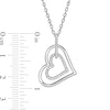 Thumbnail Image 3 of Previously Owned - Vera Wang Love Collection 0.15 CT. T.W. Diamond Interlocking Heart Necklace in Sterling Silver - 19"