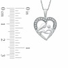 Thumbnail Image 1 of Previously Owned - 0.09 CT. T.W. Diamond Motherly Love Heart Pendant in 10K White Gold