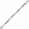 Previously Owned - 0.24 CT. T.W. Diamond Three Stone Station Bracelet in 10K White Gold