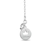 Previously Owned - Enchanted Disney Princess 0.04 CT. T.W. Diamond Castle Key Pendant in Sterling Silver - 19"