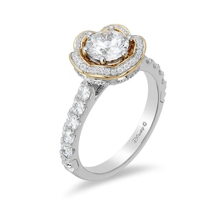 Previously Owned - Enchanted Disney Belle 1.45 CT. T.W. Diamond Frame Engagement Ring in 14K Two-Tone Gold