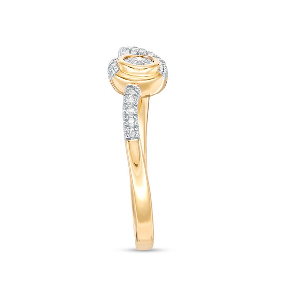 Previously Owned - Interwoven™ 0.10 CT. T.W. Diamond Ring in 10K Gold