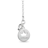 Thumbnail Image 1 of Previously Owned - Enchanted Disney Cinderella 0.085 CT. T.W. Diamond Slipper Pendant in Sterling Silver - 19"