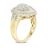 Thumbnail Image 2 of Previously Owned - 1.00 CT. T.W. Composite Diamond Teardrop Frame Ring in 10K Gold