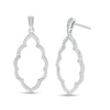 Thumbnail Image 0 of Previously Owned - 0.25 CT. T.W. Diamond Scallop Marquise Drop Earrings in 10K White Gold