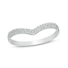 Thumbnail Image 0 of Previously Owned - 0.10 CT. T.W. Diamond Chevron Band in 10K White Gold