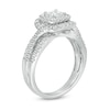 Previously Owned - 1.00 CT. T.W. Princess-Cut Diamond Frame Multi-Row Engagement Ring in 10K White Gold (I/I1)