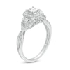 Thumbnail Image 2 of Previously Owned - 0.25 CT. T.W. Diamond Cushion Frame Twist Shank Engagement Ring in 10K White Gold
