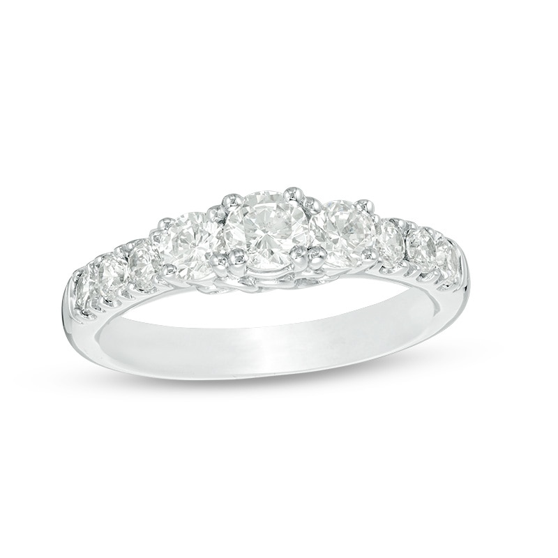 Previously Owned -  1.20 CT. T.W. Diamond Three Stone Ring in 14K White Gold (I/I1)|Peoples Jewellers
