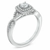 Thumbnail Image 1 of Previously Owned - Celebration  Fire™ 0.58 CT. T.W. Diamond Frame Engagement Ring in 14K White Gold