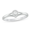 Thumbnail Image 0 of Previously Owned - 0.12 CT. T.W. Diamond Teardrop Frame Promise Ring in 10K White Gold