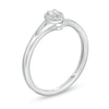Thumbnail Image 2 of Previously Owned - 0.12 CT. T.W. Diamond Teardrop Frame Promise Ring in 10K White Gold