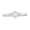 Thumbnail Image 3 of Previously Owned - 0.12 CT. T.W. Diamond Teardrop Frame Promise Ring in 10K White Gold