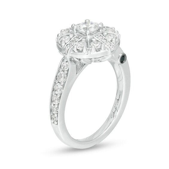 Previously Owned - Marilyn Monroe™ Collection 1.23 CT. T.W. Diamond Frame Engagement Ring in 14K White Gold