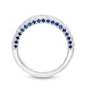 Thumbnail Image 3 of Previously Owned - Vera Wang Love Collection 1.45 CT. T.W. Diamond and Blue Sapphire Band in 14K White Gold (I/SI2)