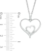 Thumbnail Image 1 of Previously Owned - 0.05 CT. T.W. Diamond Double Heart Pendant in Sterling Silver