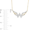 Thumbnail Image 2 of Previously Owned - Wonder Woman™ Collection 0.115 CT. T.W. Diamond Symbol Necklace in 10K Gold