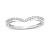 Thumbnail Image 0 of Previously Owned - 0.10 CT. T.W. Diamond Chevron Anniversary Band in 10K White Gold