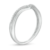 Previously Owned - 0.10 CT. T.W. Diamond Chevron Anniversary Band in 10K White Gold