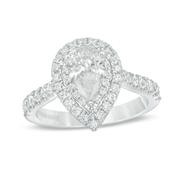 Previously Owned - Vera Wang Love Collection 1.69 CT. T.W. Pear-Shaped Diamond Engagement Ring in 14K White Gold