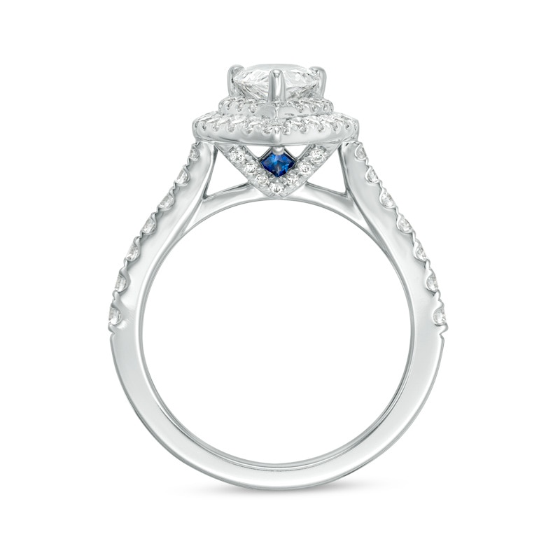 Previously Owned - Vera Wang Love Collection 1.69 CT. T.W. Pear-Shaped Diamond Engagement Ring in 14K White Gold