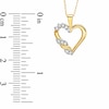 Previously Owned - 0.12 CT. T.W. Diamond Heart Pendant in 10K Gold