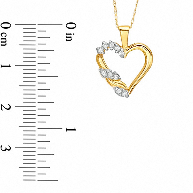 Previously Owned - 0.12 CT. T.W. Diamond Heart Pendant in 10K Gold|Peoples Jewellers