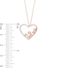 Previously Owned - 0.10 CT. T.W. Diamond Scatter Tilted Heart Pendant in 10K Rose Gold