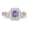 Previously Owned - Enchanted Disney Rapunzel Amethyst and 0.32 CT. T.W. Diamond Engagement Ring in 14K Two-Tone Gold