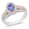 Previously Owned - Enchanted Disney Ariel Tanzanite and 0.69 CT. T.W. Diamond Engagement Ring in 14K Two-Tone Gold