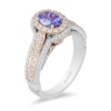 Previously Owned - Enchanted Disney Ariel Tanzanite and 0.69 CT. T.W. Diamond Engagement Ring in 14K Two-Tone Gold