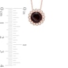 Previously Owned - Garnet and Lab-Created White Sapphire Pendant and Earrings Set in Sterling Silver