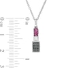 Thumbnail Image 1 of Previously Owned - Marilyn Monroe™ Collection Lab-Created Ruby and 0.12 CT. T.W. Black Diamond Pendant