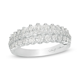 Previously Owned - Marilyn Monroe™ Collection 0.69 CT. T.W. Diamond Scallop-Edge Band in 14K White Gold