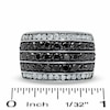 Thumbnail Image 2 of Previously Owned - 2.00 CT. T.W. Enhanced Black and White Diamond Race Track Ring in 10K White Gold