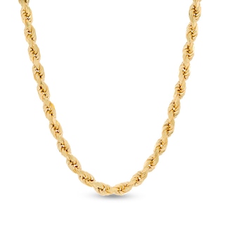 Previously Owned - Men's 4.4mm Rope Chain Necklace in 14K Gold - 22"