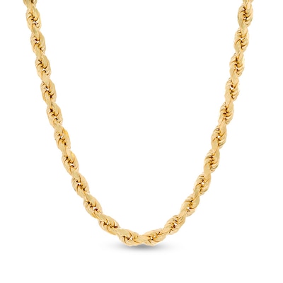 Previously Owned - Men's 4.4mm Rope Chain Necklace in 14K Gold - 22"