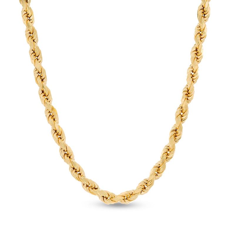 Previously Owned - Men's 4.4mm Rope Chain Necklace in 14K Gold - 22"|Peoples Jewellers