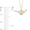 Previously Owned - Enchanted Disney Jasmine Diamond Accent Genie Lamp Pendant in 10K Gold - 19"