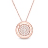 Previously Owned - 0.20 CT. T.W. Composite Diamond Circle Pendant in 10K Rose Gold