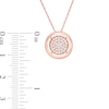 Previously Owned - 0.20 CT. T.W. Composite Diamond Circle Pendant in 10K Rose Gold