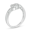 Thumbnail Image 2 of Previously Owned - 0.05 CT. T.W. Diamond Heart-Shaped Bypass Promise Ring in Sterling Silver