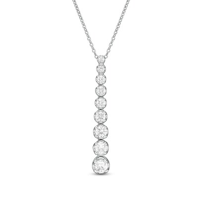 Previously Owned - Marilyn Monroe™ Collection 0.95 CT. T.W. Journey Diamond Pendant in 10K White Gold