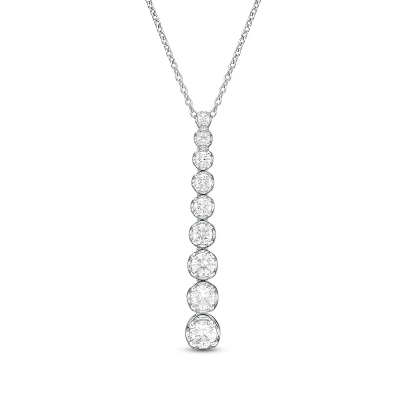 Previously Owned - Marilyn Monroe™ Collection 0.95 CT. T.W. Journey Diamond Pendant in 10K White Gold|Peoples Jewellers