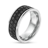 Thumbnail Image 2 of Previously Owned - Men's 10.0mm Tire Tread Carbon Fibre Inlay Wedding Band in Tungsten