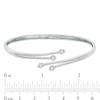 Thumbnail Image 1 of Previously Owned - 0.33 CT. T.W. Diamond Four Stone Bypass Bangle in 10K White Gold