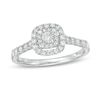 Thumbnail Image 0 of Previously Owned - 0.25 CT. T.W. Diamond Double Cushion Frame Promise Ring in 10K White Gold