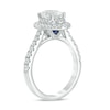 Thumbnail Image 1 of Previously Owned - Vera Wang Love Collection 1.58 CT. T.W. Oval Diamond Frame Engagement Ring in 14K White Gold