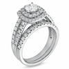 Thumbnail Image 1 of Previously Owned - 1.47 CT. T.W. Diamond Double Frame Bridal Set in 14K White Gold
